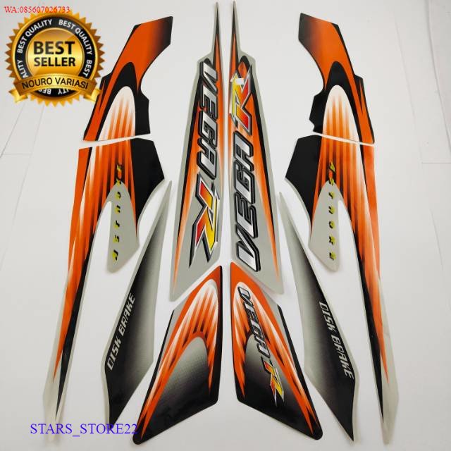 (ORI) Striping Yamaha Vega r new 2006 2007 silver silver list body standar KUALITAS ORIGINAL PABRIK