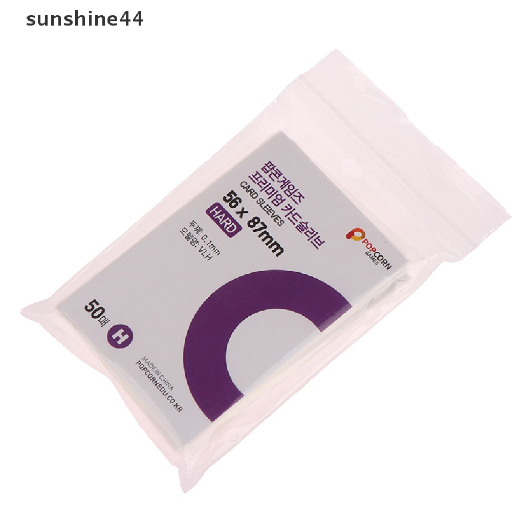 Sunshine 50pcs Korea Card Sleeves Clear Acid Free Photocard Film Pelindung Horaphic ID