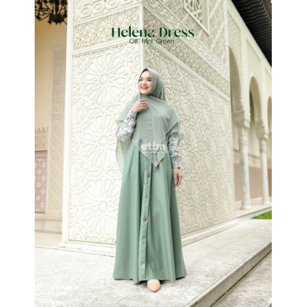M Gamis Baju Muslim Motif Polos Helena Dress by Attin