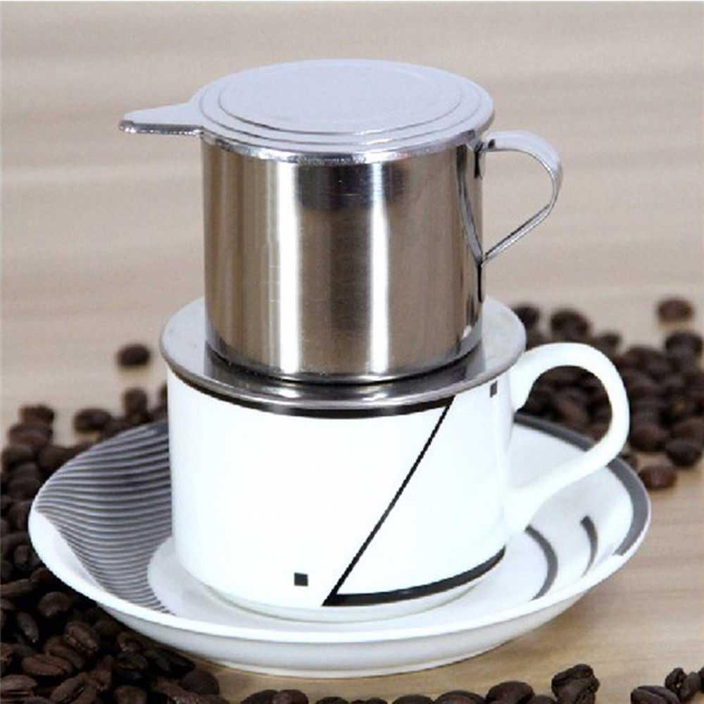 One Two Cups Filter Saring Kopi Coffee Drip Pot Stainless Steel - LC1 ( Mughnii )