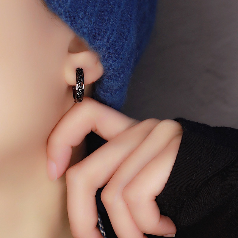 Goldkingdom Fashion Perhiasan Aksesoris Ready Stock Xiupi Telinga Gesper Perak Berlapis Anting Pribadi Gaya Etnik Anting Earstuds Pria