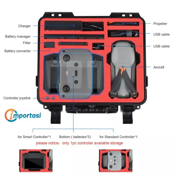 Tas Drone Bag DJI MAVIC AIR 2 / 2S with Smart Controller / DJI RC-N1