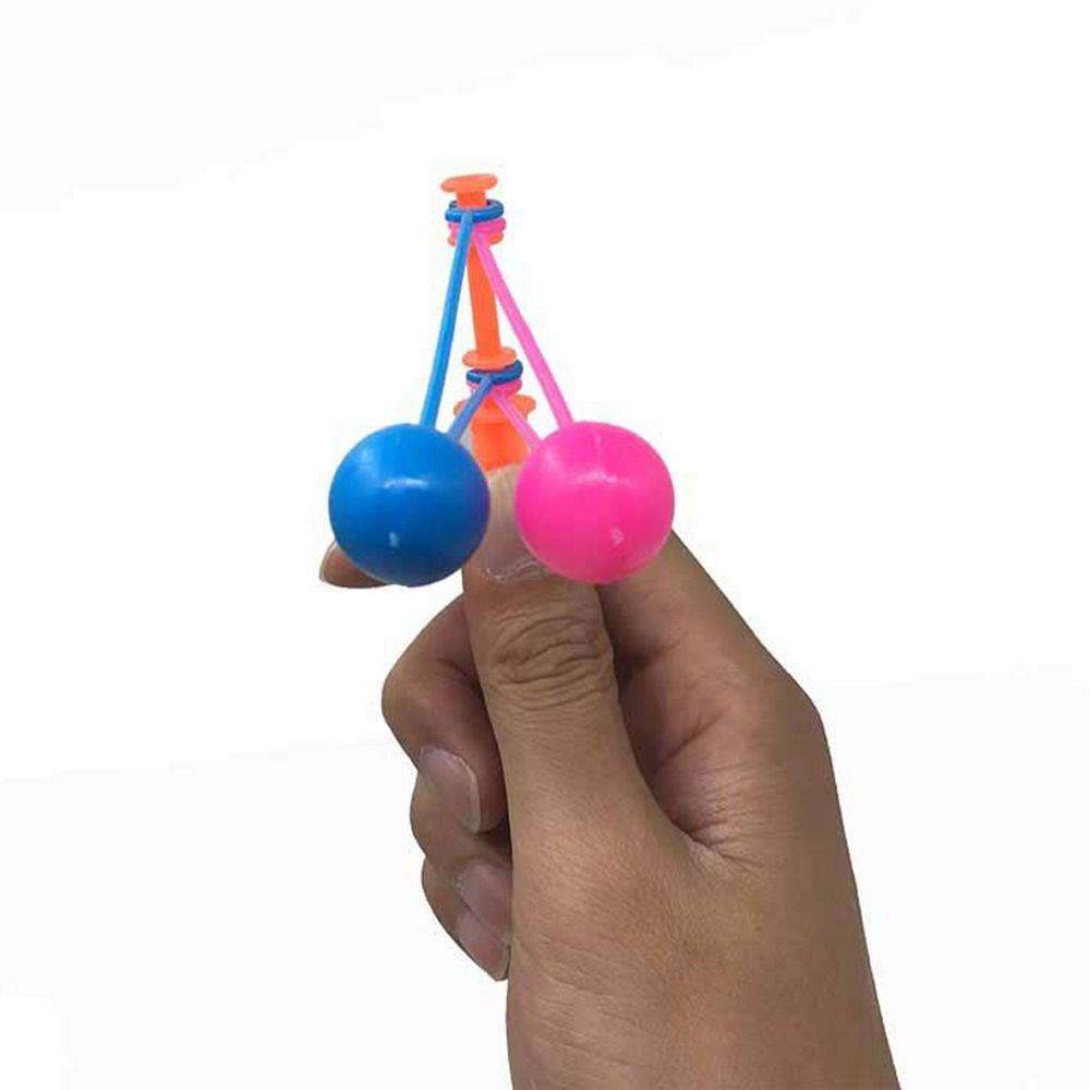 Needway   Tangan Dioperasikan Double Touch Ball Classic Games 4pcs/Set Touch The Ball Game Leisure Toys Nostalgia Mainan Kasual Plastik Bola Sentuh Clack Ball Toys