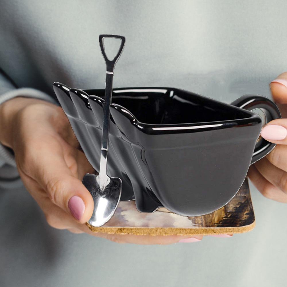 [Elegan] Tea Cup 3D Lucu Excavator Bucket Portable Gelas Kopi Plastik