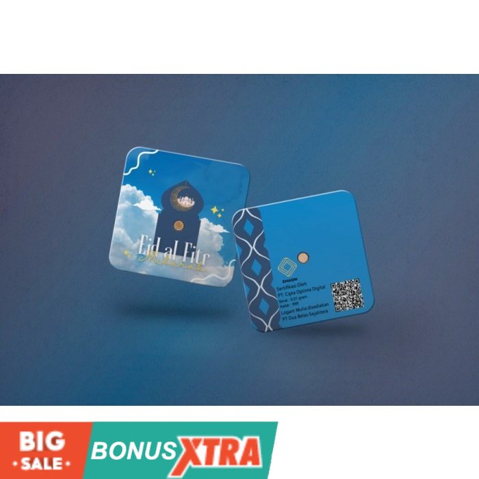 Logam Mulia EMAS Micro Gold Idul Fitri EID MUBARAK 0.025 0.05 0.1 gram