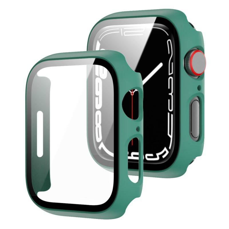 Case Untuk Apple Watch Series8 7 6 5 4 3 2 1 SE SE2 Aksesoris bumper Pelindung Layar Kaca+cover Untuk iWatch 45mm 41mm 44mm 42mm 40mm 38mm