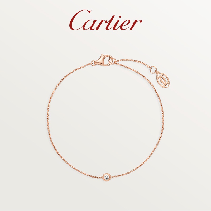 Cartier d'Amour Rose Gold White Gold Diamond Bracelet