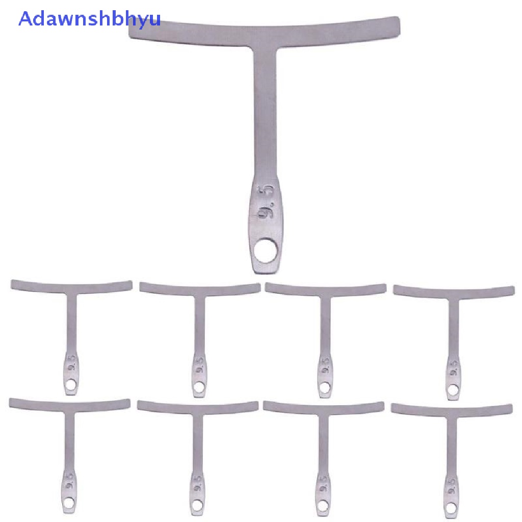 Adhyu 9pcs Understring Radius Measure Bass String Pengukur Gitar Perbaikan Mengukur Bentuk T ID