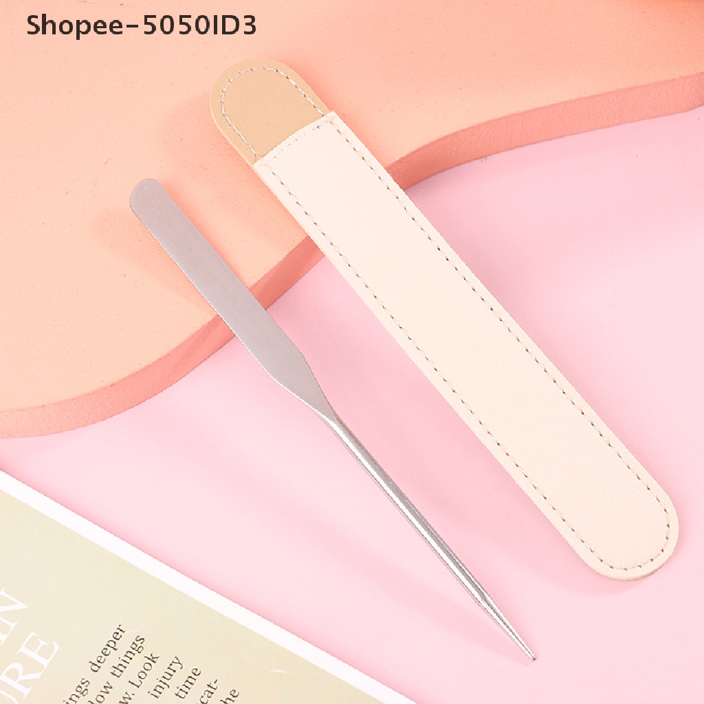 [HOT] 1set Stainless Steel Dual Head Makeup Toner Spatula Mixing Stick Foundation [ID]