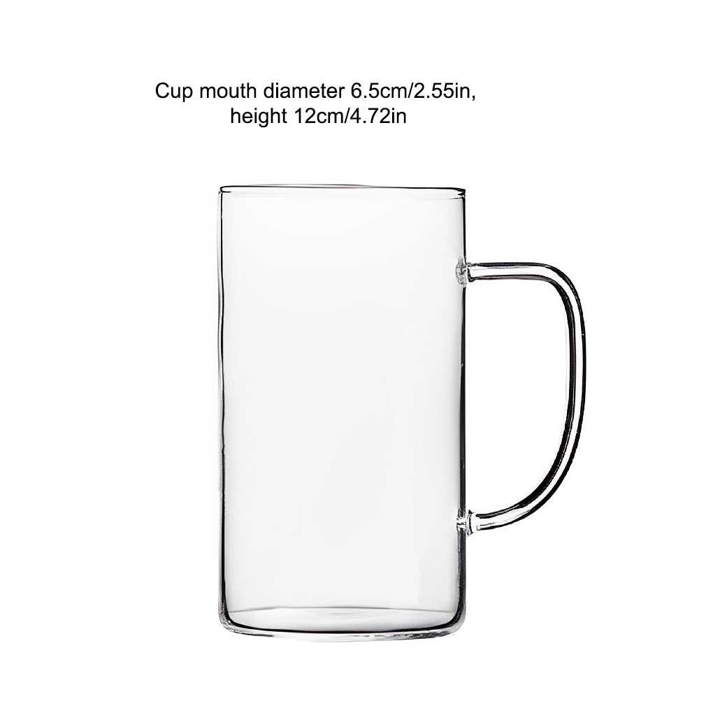 Gelas Mug Kopi Teh Susu Mug Wadah Sarapan Gelas Transparan Gagang Gelas Restoran Perlengkapan Minum Hadiah