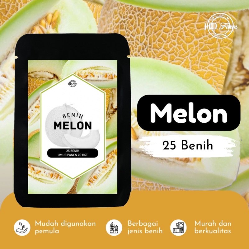 HD FARM - Benih Bibit Biji Buah-Buahan Melon Manis Super/ Benih Buah Melon