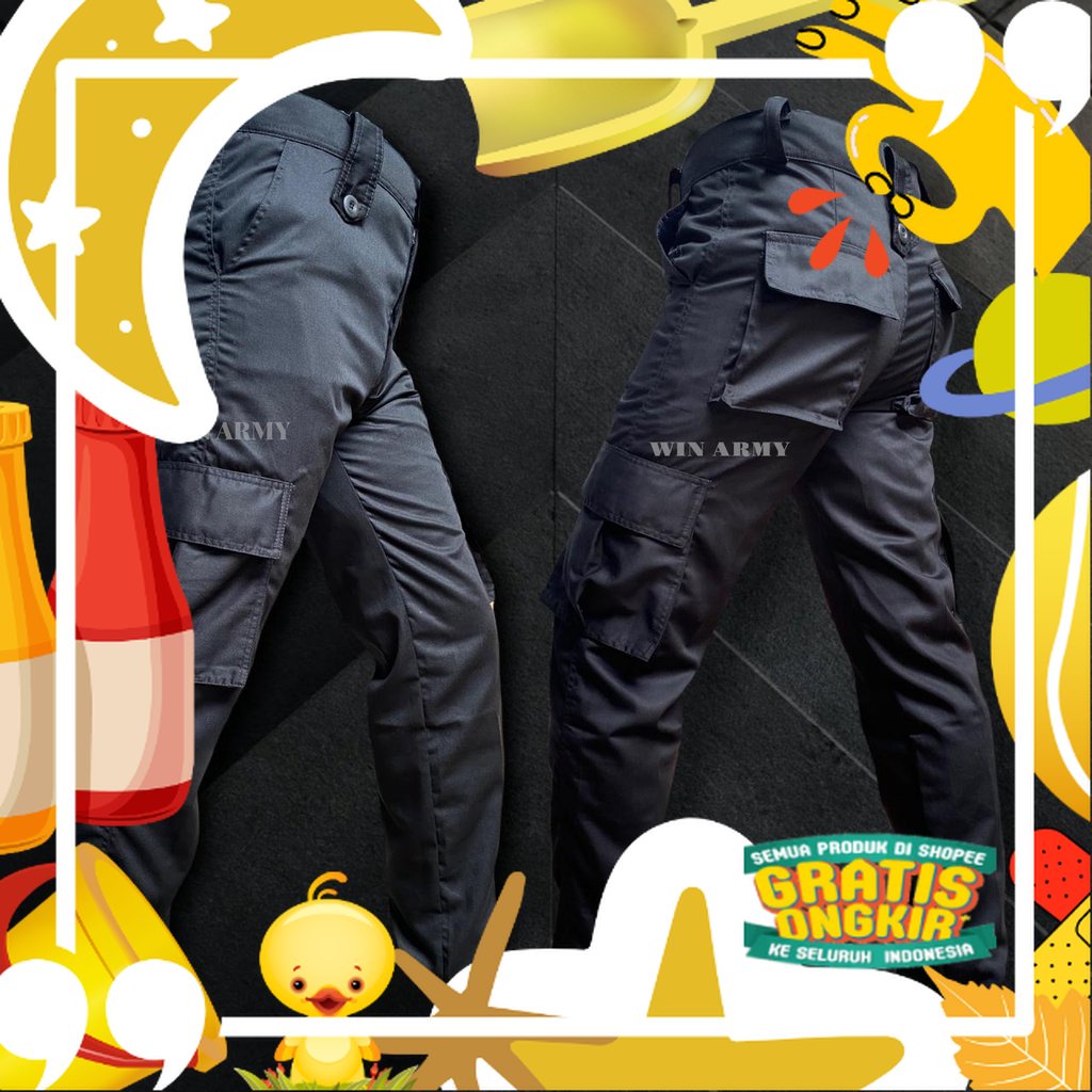 Celana PDL coklat untuk satpam security polri brimob Celana PDL panjang SMP SMA Dewasa (DRILL) Serag
