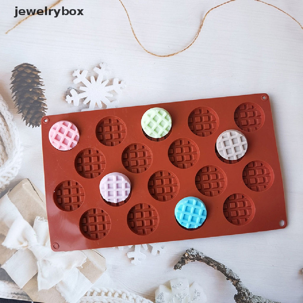 [jewelrybox] Cetakan Silikon Waffle DIY Alat Pembuat Waffle Bulat Praktis Cetakan Coklat Butik