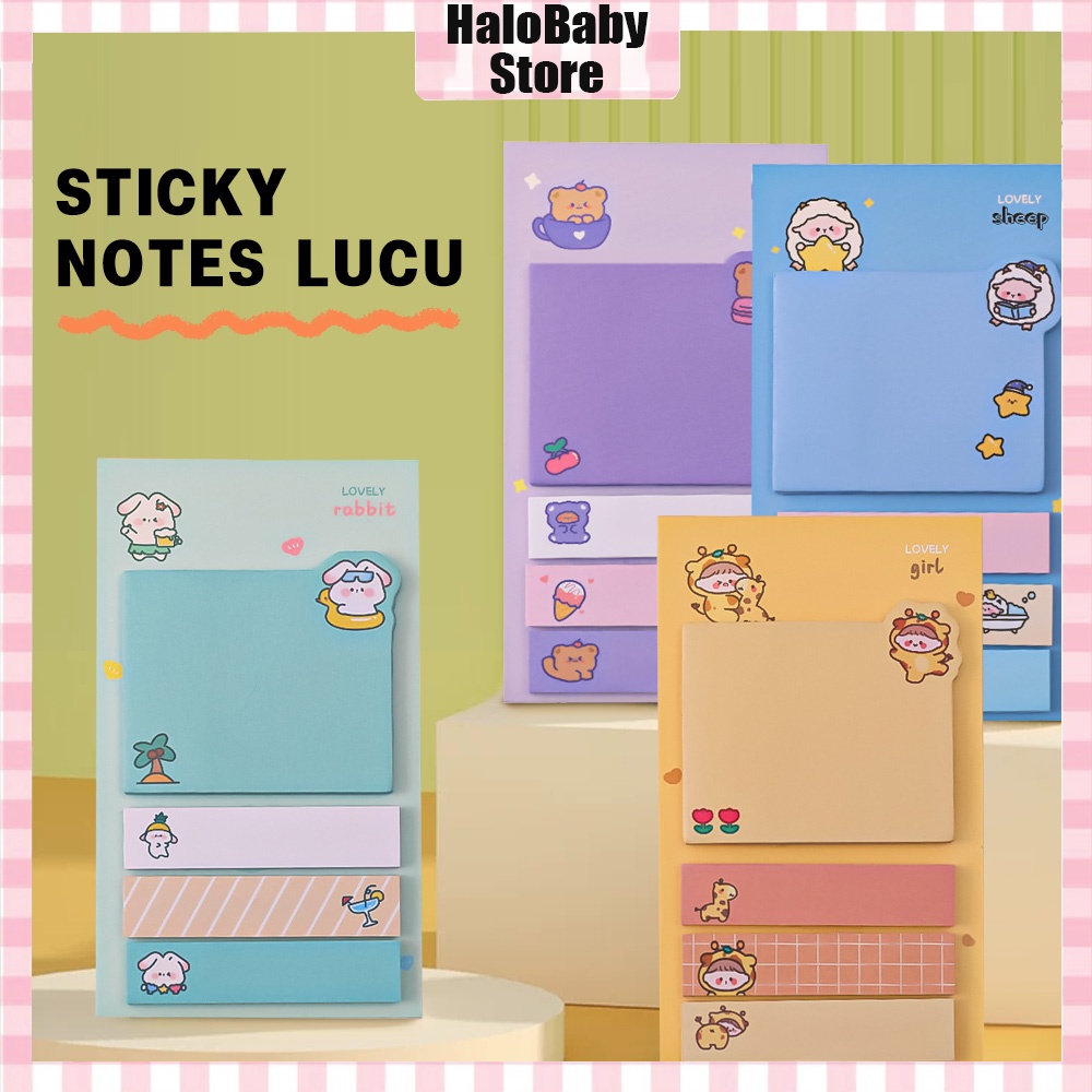 Halo Baby Sticky notes/Index Sticky Note lucu/4 line memo note