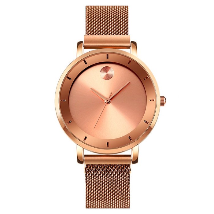 Jam Tangan Analog Wanita Tajima 9309 Mesh Stainless Steel Anti Air 50M - Rose Gold