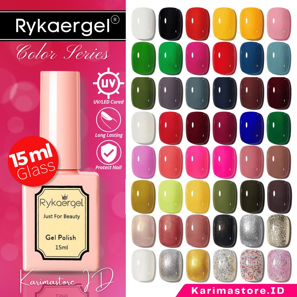 ~AB~ Rykaergel Kutek Gel UV Color Series 15 ML UV Led Soak Off Nail Gel Polish Kuteks