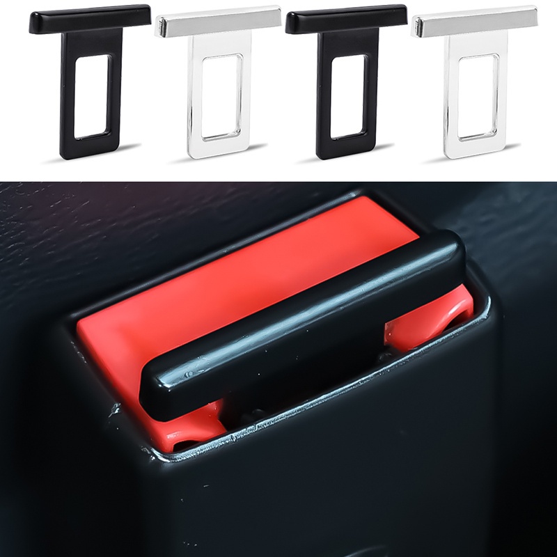 Invisible Seat Belt Stopper Plug Car Seatbelt Aksesoris Universal High Quality Hidden Car Seat Belt Buckle Clip Alloy Klip Sabuk Pengaman Tahan Lama Safety Belt Gesper Pembuka Botol