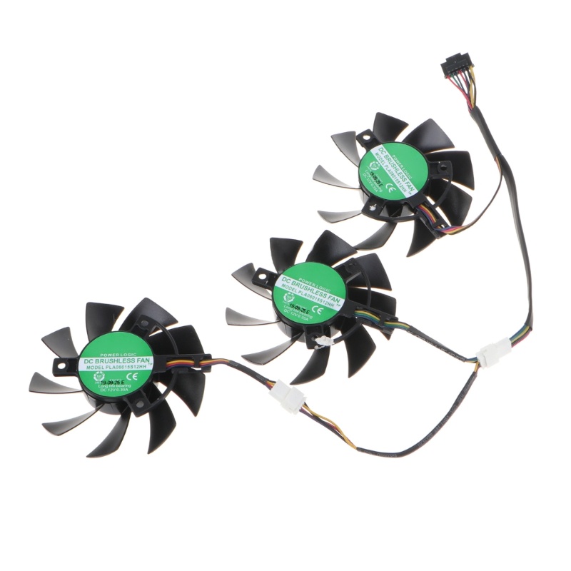 Zzz 75mm 7Pin 12V 05a Cooler Fan PLA08015S12HH VGA Fan Graphics Card Cooling Fan Untuk ASUS TUF RX5700XT 5700 GTX1660 Coo