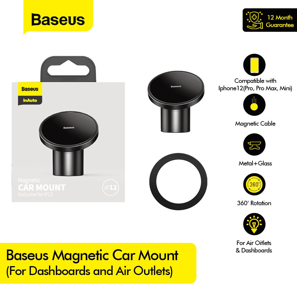 BASEUS Magnetic Car Mount For Dashboards and Air Outlets - SULD