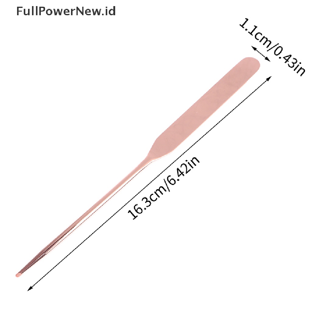 Power 1Pcs Stainless Steel Kepala Ganda Makeup Toner Spatula Mixing Stick Foundation ID