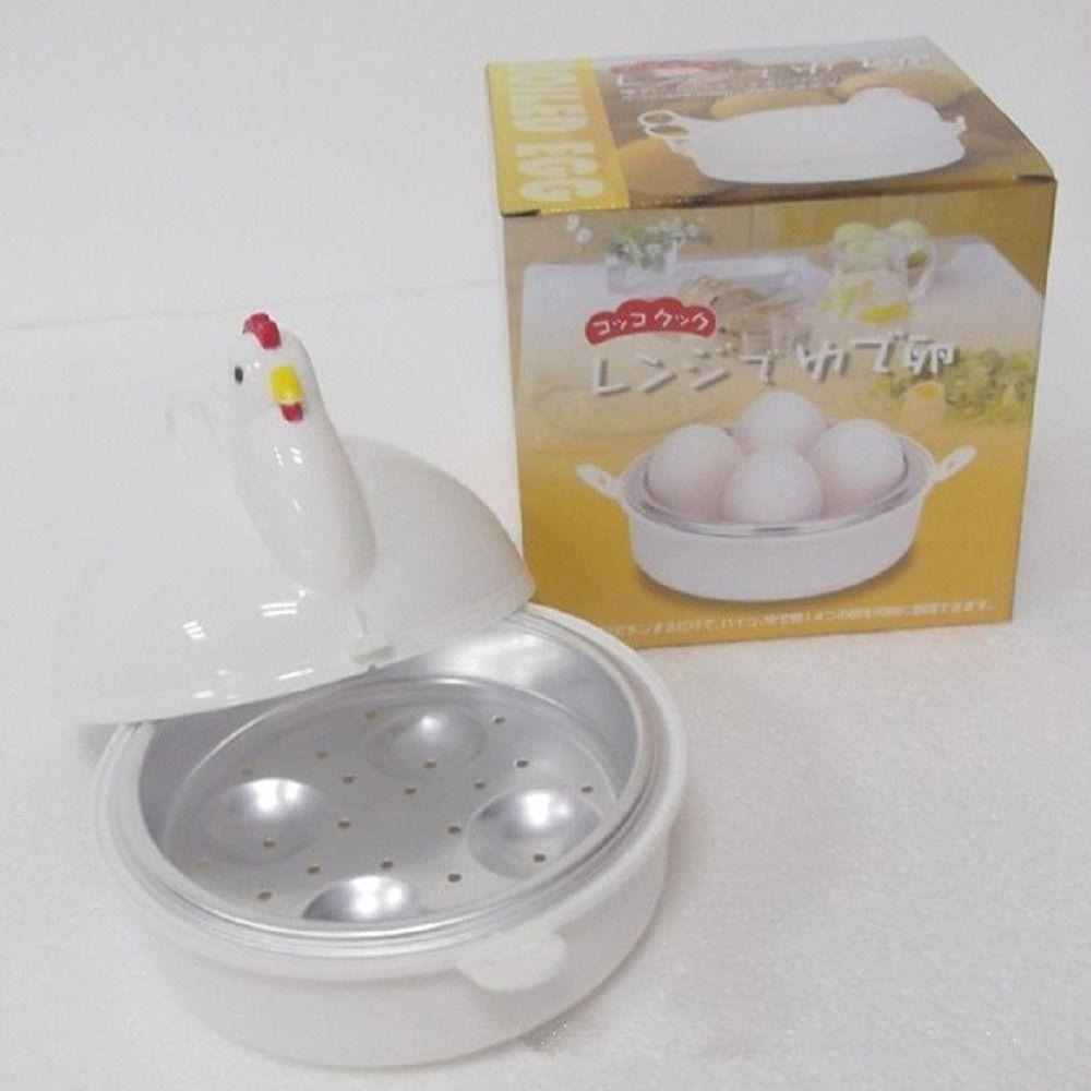 Solighter Alat Kukus Telur Bentuk Ayam New Cooker Steamer Alat Rebus Anti Lengket4 Egg Poacher