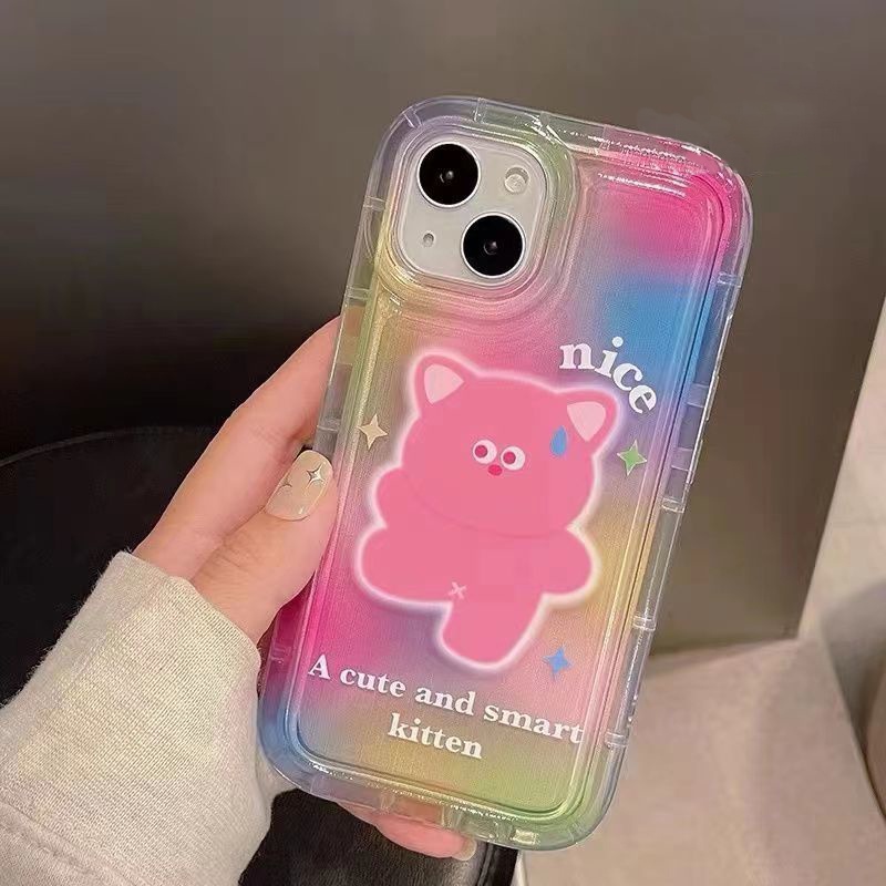 IPHONE Soft Phone Case Kompatibel Untuk Iphone14 13 11 12 Pro XS Max X Xr7 +8 Plus Casing Lucu TPU Silikon Shockproof Cover