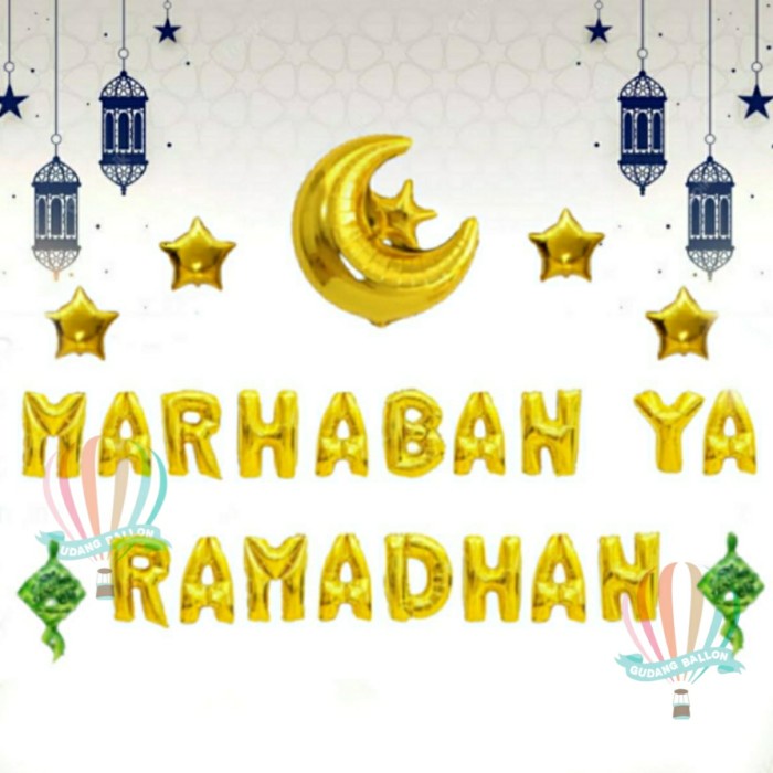 Paket Dekorasi Marhaban Ya Ramadhan / Paket Ramadhan / Paket Puasa(E3I9) dekorasi ramadhan keren hia