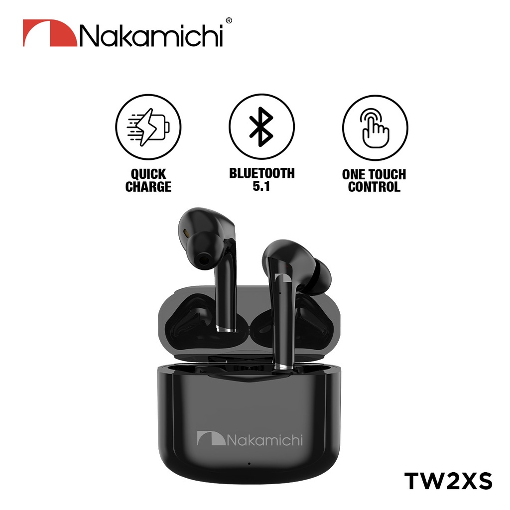 Nakamichi TW2XS True Wireless Earbuds Bluetooth Earphone TWS Gaming HD  BT5.1 HiFi with Microphone P
