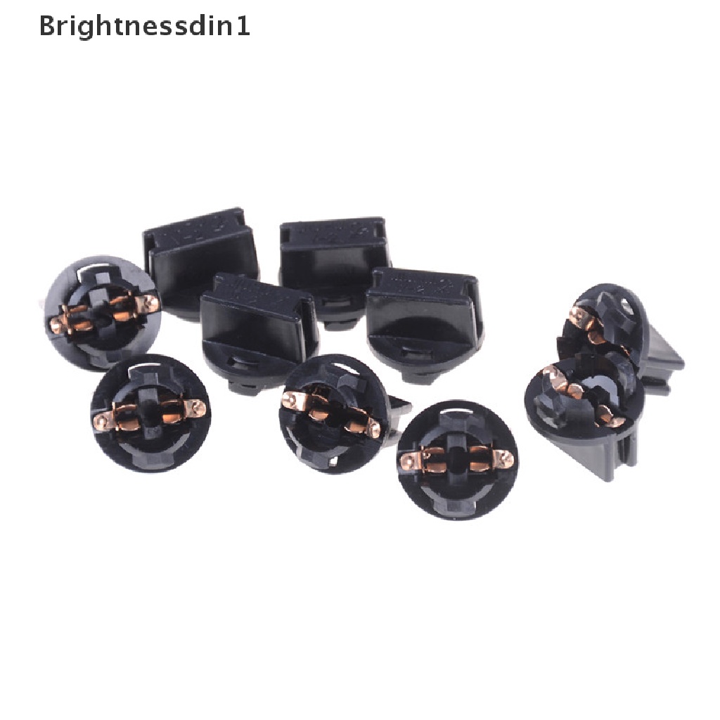 [Brightnessdin1] 10pcs T10 W5W 168192 194 Wedge Instrumen Panel Dash Light Base Socket Butik