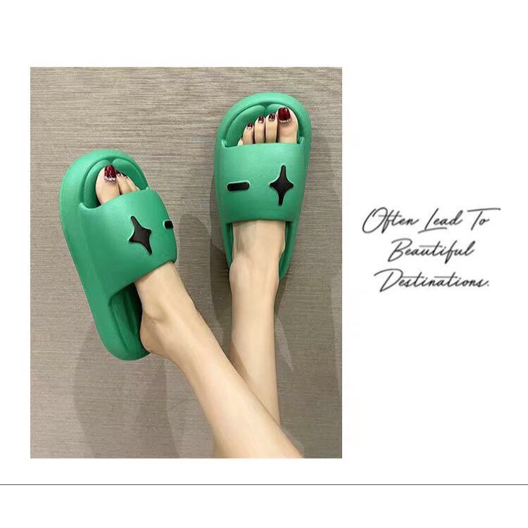 TOPGROSIR TG1669 Sandal Wanita Bahan Karet Comfy  Selop Import Motif Plus Minus Warna Warni