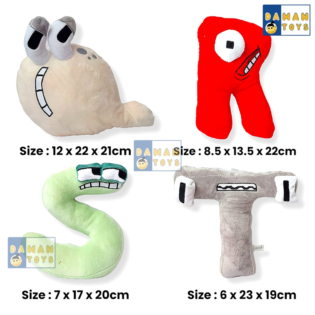 Mainan Boneka Alfabet Lore Plush 20cm A-Z