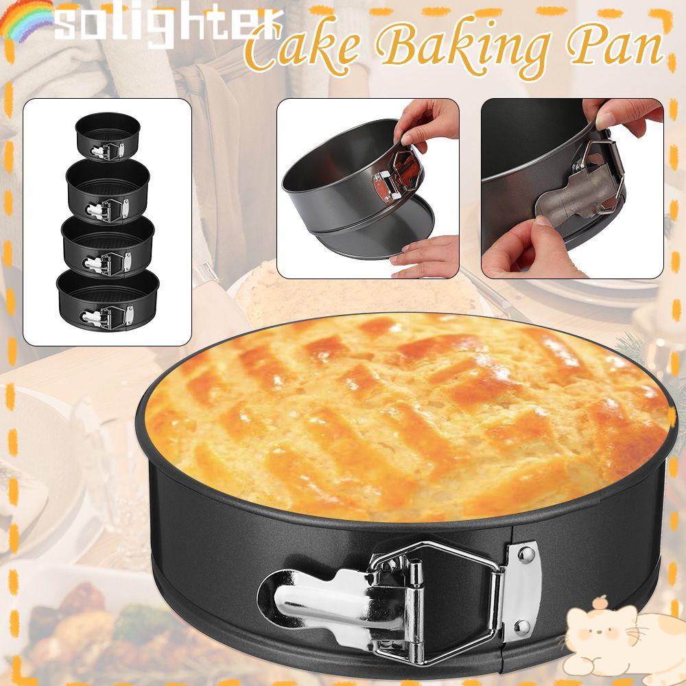 Solighter Cake Baking Pan Mudah Dibersihkan Loose Tray Dengan Gesper Non Stick