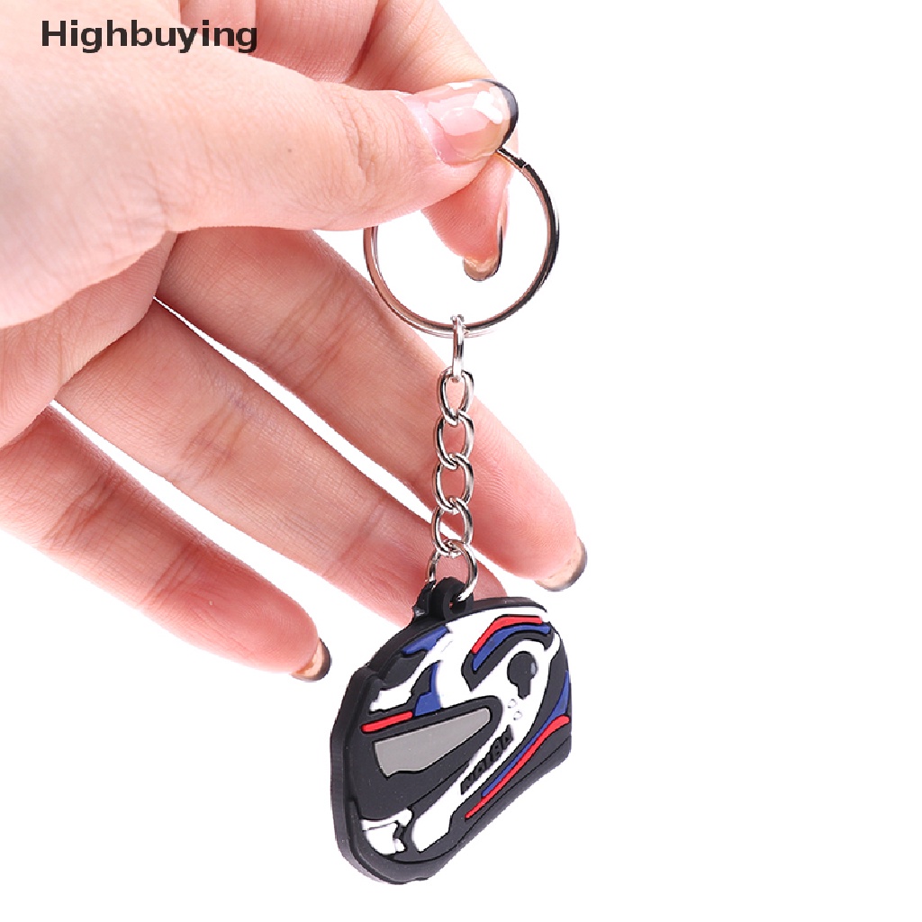 Hbid 5PCS PVC Keychain Cartoon motorcycle Key Ring fashion Key Holder fit men women keys trinkets accessories Jewelry Decoration Gift Glory