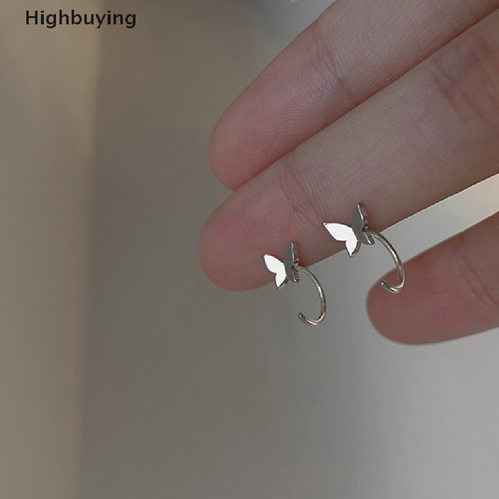 Hbid Sliver Open Earrings Perhiasan Gadis Lucu Hoop Earring Kristal Pembukaan Huggies s Lingkaran Cincin Glory