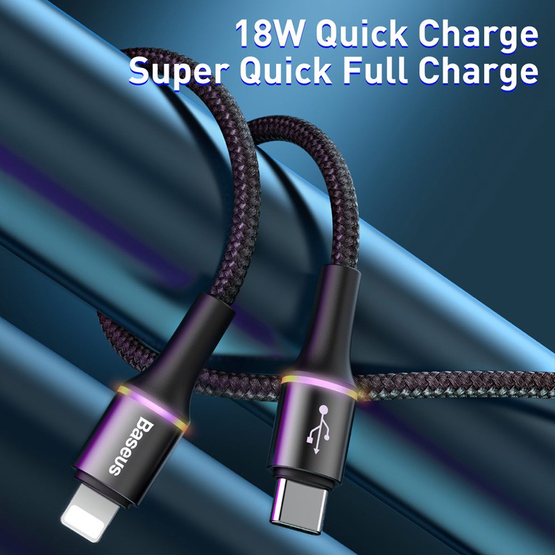 BASEUS Kabel Halo Data Cable Type-C to iP PD 20W 1m - CATLGH