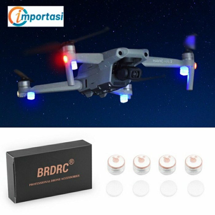 Universal Night Flight LED Light for DJI Mavic Air 2/2S Mini 1 2 Spark - Putih Kedip2