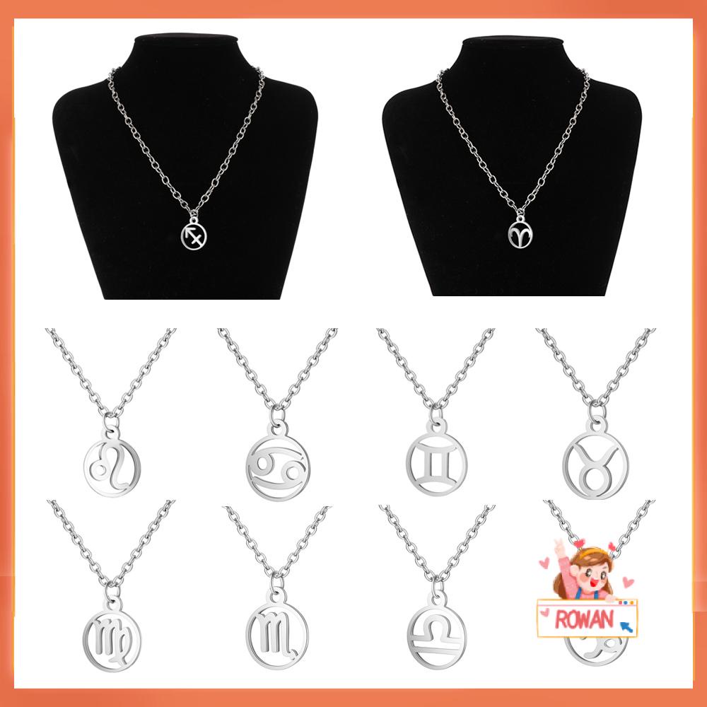 Aksesoris Kalung Simbol R-Bunga Bahan Stainless Steel Charm 12stelasi