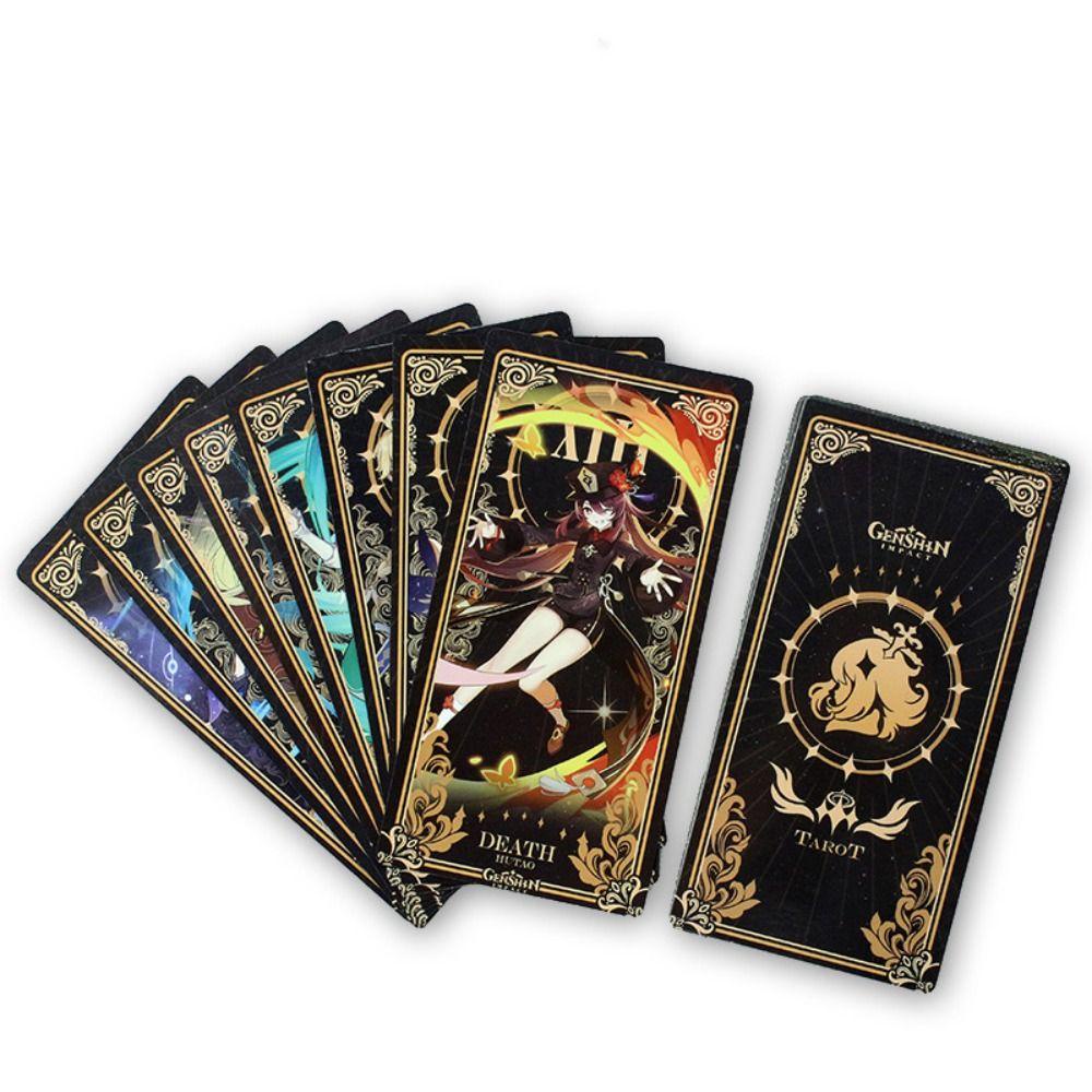 Lanfy Genshin Impact Cards Kazuha Raiden Shogun 22buah Permainan Catur Dan Kartu Animasi Game Card Alat Bantu Ramalan Hiburan Props Anime Genshin Impact Card