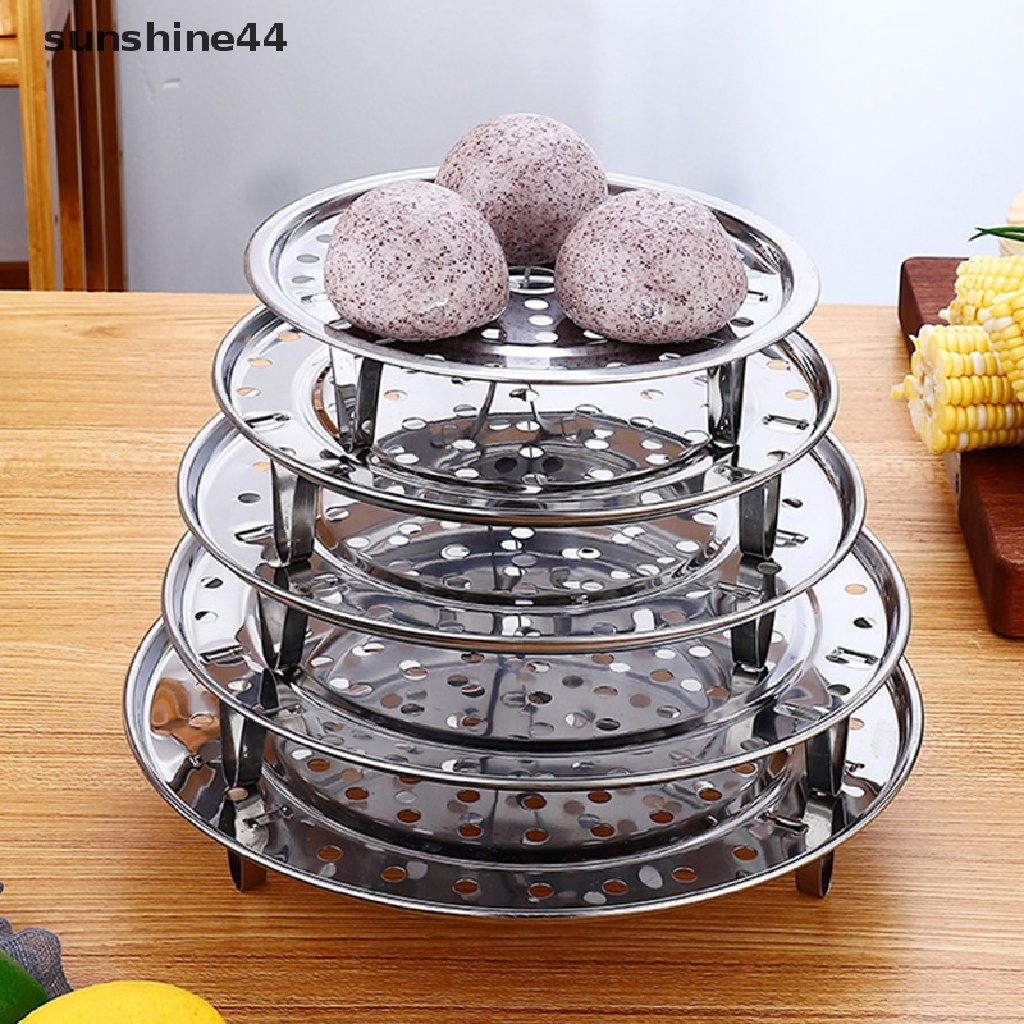 Sunshine 1Pc al Rak Kukusan Tempat Makanan Stainless Steel Steamer Tray Rack ID