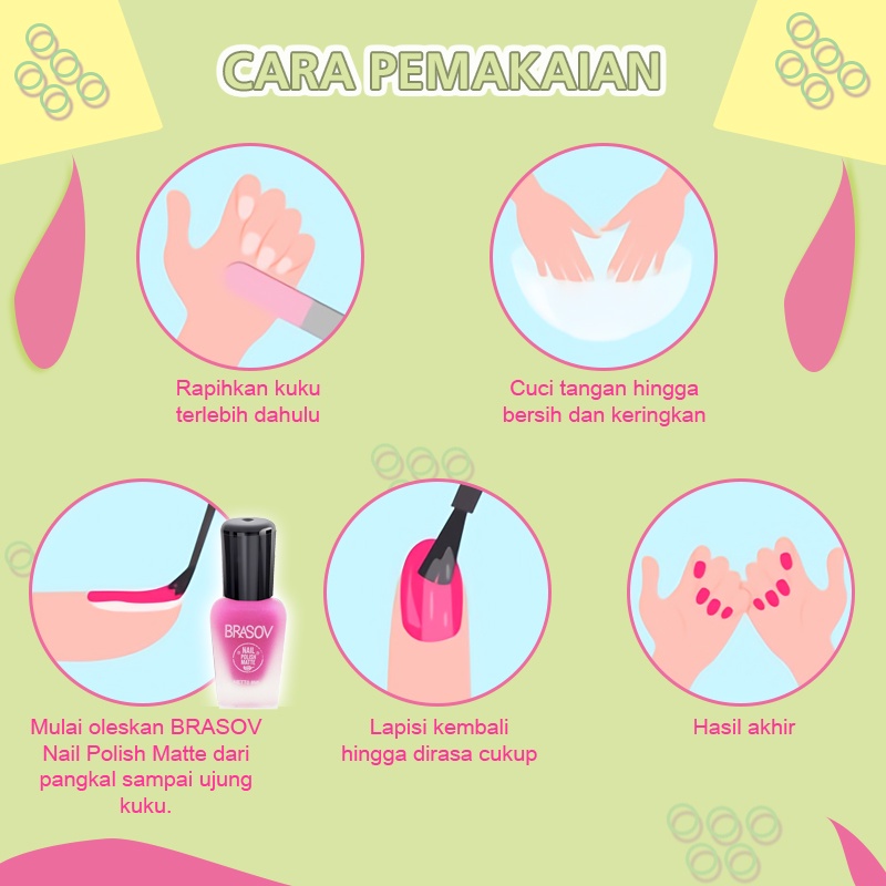 [Bisa PILIH] ]BRASOV Nail Polish Matte / Cat Kuku BPOM No. 01 - 12