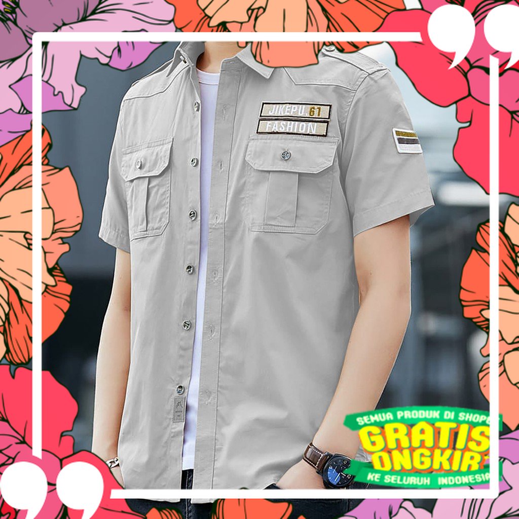 Paling Laris /Kemeja Lengan Pendek Pria Hem Casual Barry Baju Pria Distro