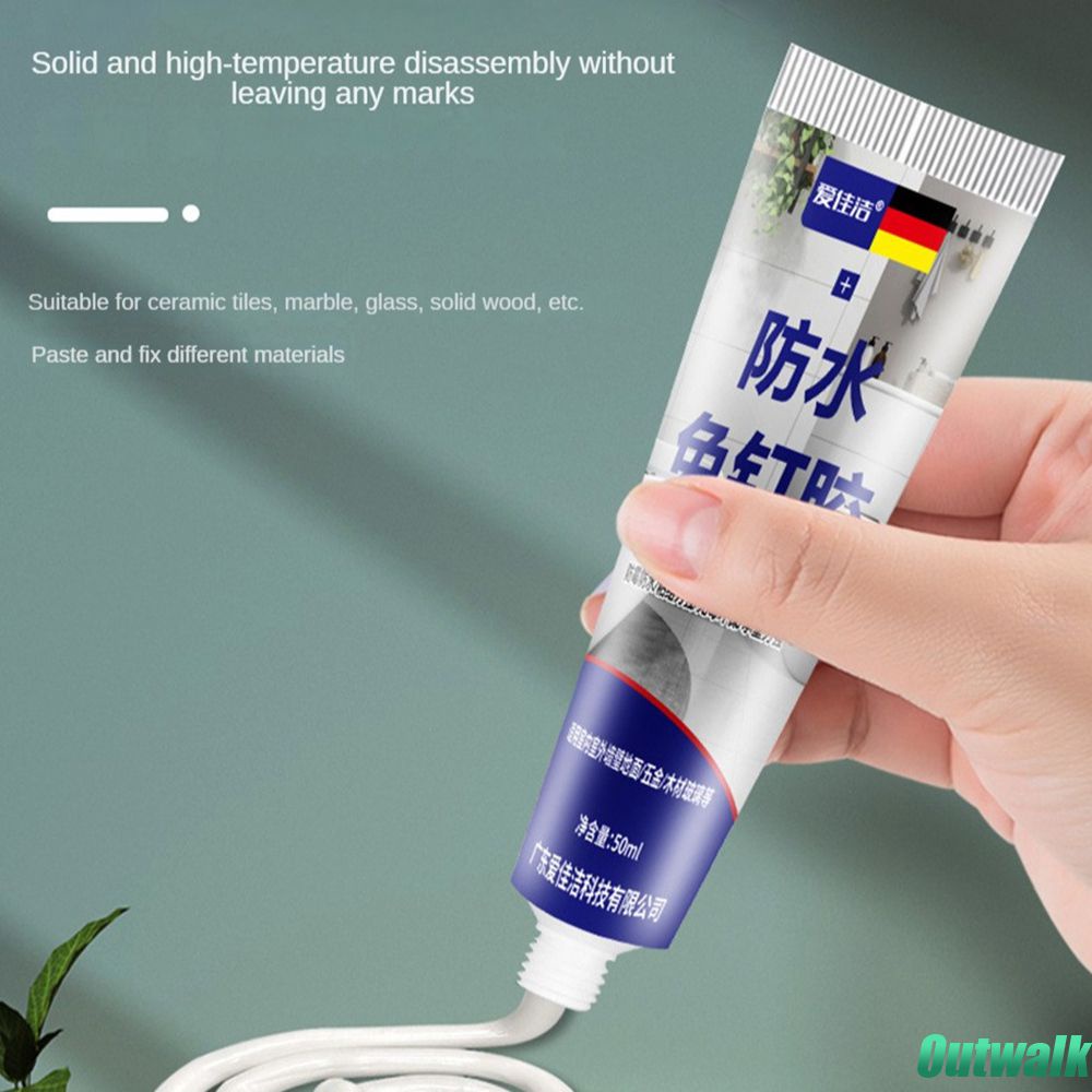 ღ 50Ml Kuku Gratis Memperbaiki Lem Perekat Sealant Kuat Universal Punch-Gratis Lem Plastik Kaca logam Keramik Hook Rumah Perbaikan Aksesoris