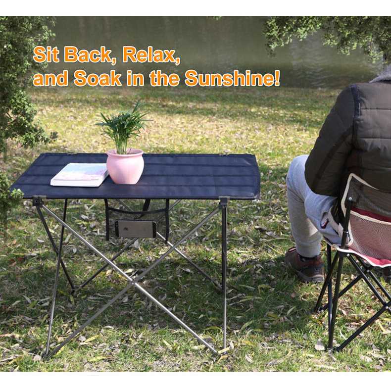 (BISA COD) FTIHSHP TOPX Meja Lipat Piknik Foldable Portable Ultralight Table - TX588