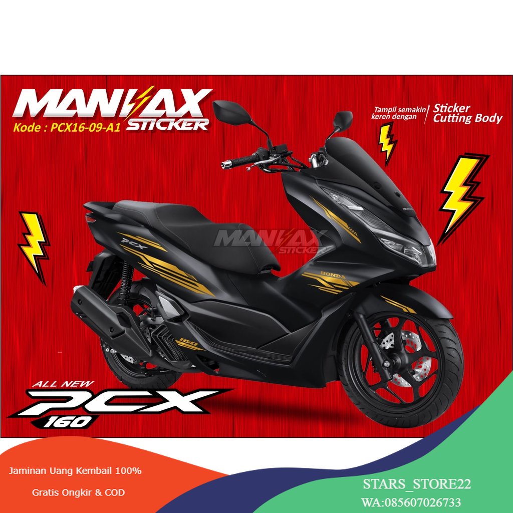 STRIPING CUTTING STIKER HONDA PCX 160 PCX 150 DESAIN 2023 SPORTY 160 GOLD   Honda New  160      160 