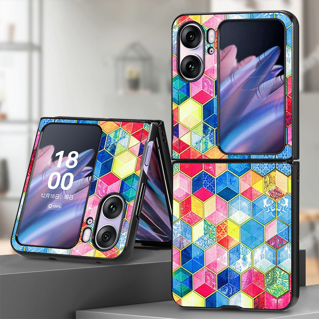 Oppo Find N2 Flip Painted All Inclusive Pelindung Telepon Hard Case