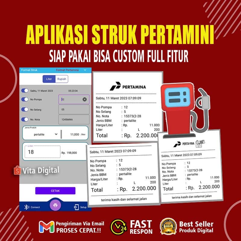 Aplikasi Struk Pom Bensin Pertamini Pro Premium Android Selamanya Khusus Android