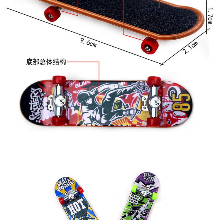 Anak mini finger skateboard puzzle figureboard Mainan Kecil desktop fingertip skateboard toys