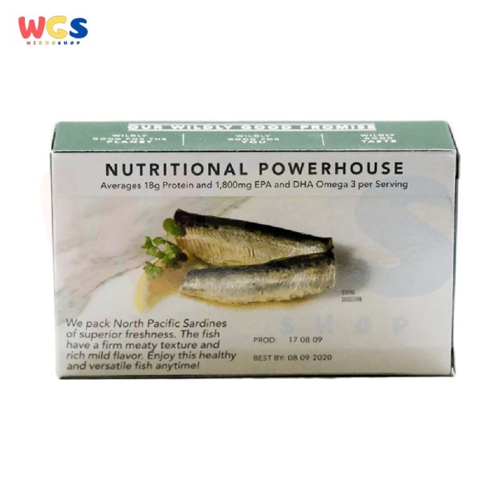 Wild Planet Wild Sardines In Extra Virgin Olive Oil 4.4oz 125g