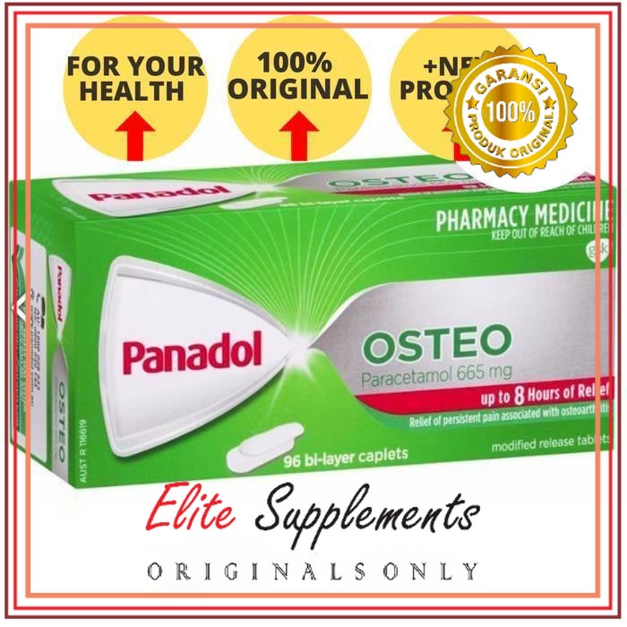 Panadol Osteo Osteoarthritis Paracetamol Pain Relief 12 24 48 96 Caplets Ecer dan Box Original Austr