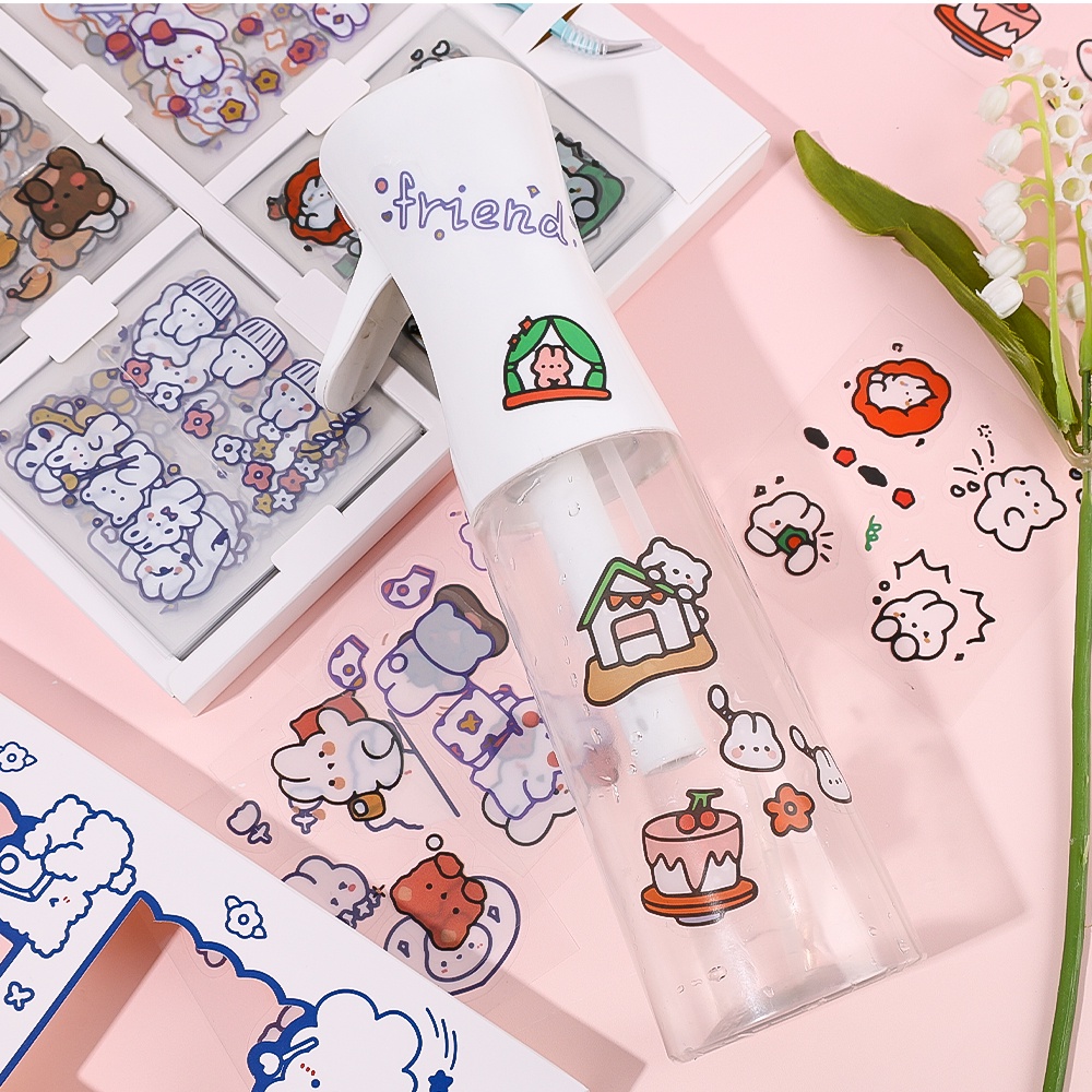 [Harga Grosir] 1lembar Stiker Cream Zoo Goo Card/Tempelan Dekorasi Akun Tangan Lucu/Untuk Notebook &amp; Cup &amp; Box/Alat Tulis Siswa